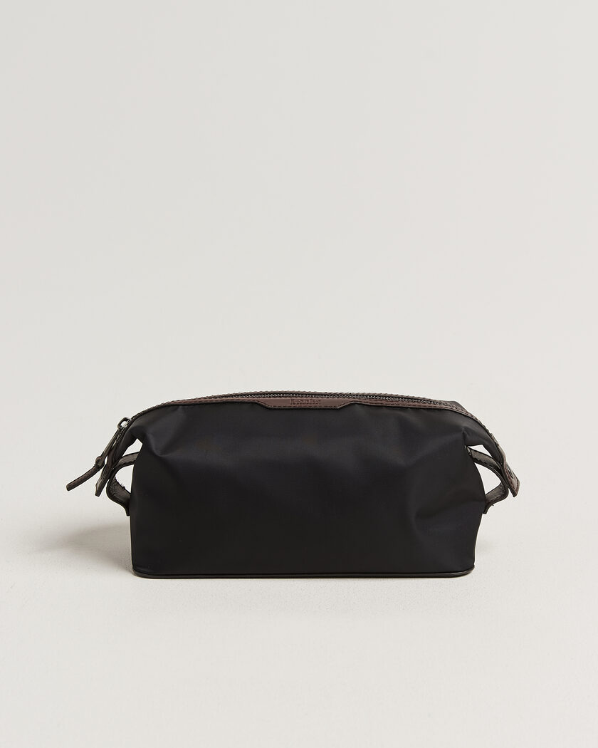 Loake Shoemakers Welland Nylon/Leather Washbag Black – Zwart