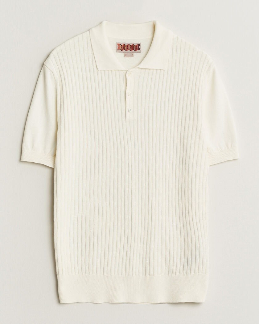 Baracuta Pattern Stich Polo Off White – Wit