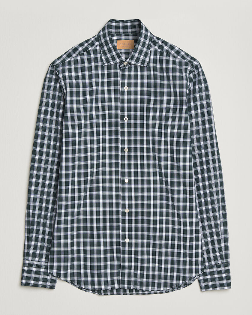 Grigio Washed Casual Shirt Green Check – Groen