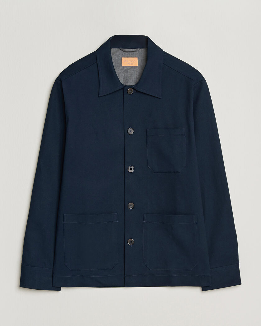 Grigio Cotton Chore Jacket Navy – Blauw