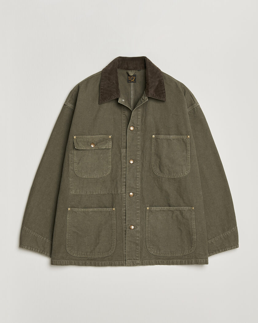 orSlow Oxford Coverall Chore Jacket Army Green – Groen