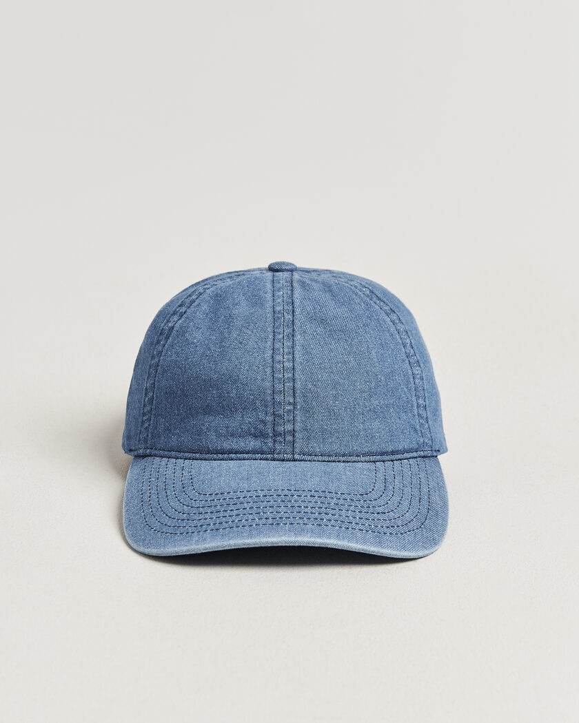 Varsity Headwear Washed Denim Baseball Cap Indigo – Blauw