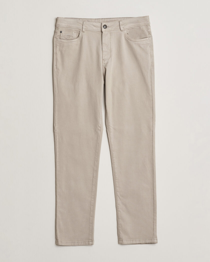 Oscar Jacobson Slim Fit 5-Pocket Chino Beige – Beige