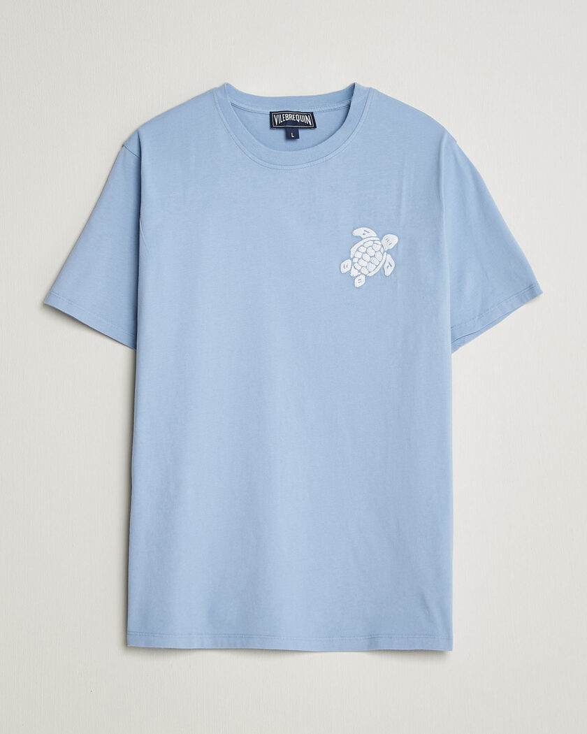 Vilebrequin Printed Crew Neck T-Shirt Cloudy Blue – Blauw