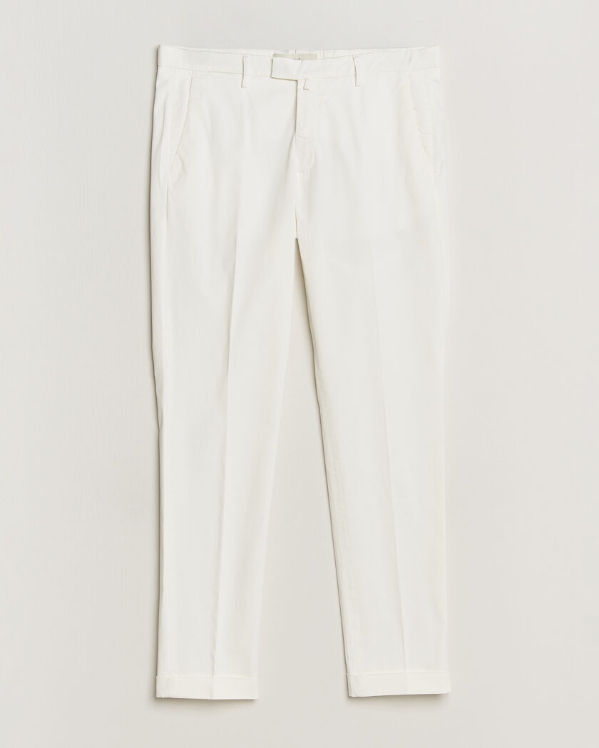 Briglia 1949 Slim Fit Cotton Chinos White – Wit