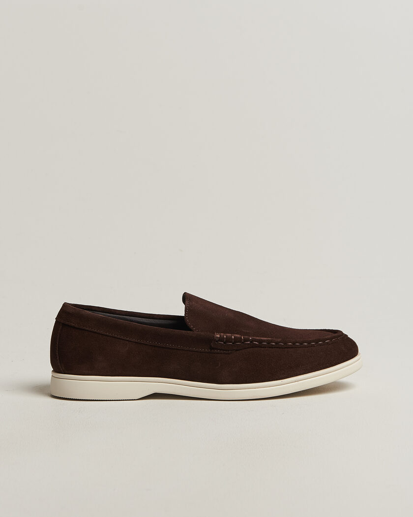Charles Tyrwhitt Suede Slip On Loafers Chocolate Brown – Bruin