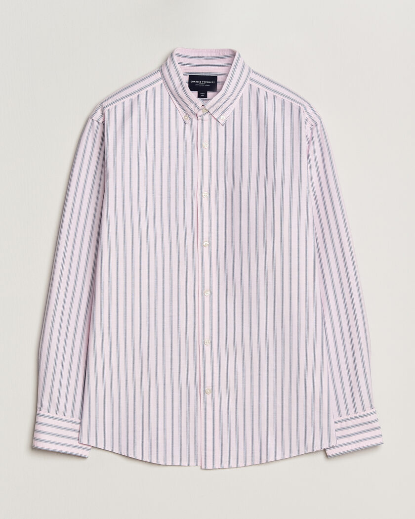 Charles Tyrwhitt Button Down Stretch Oxford Shirt Light Pink – Roze