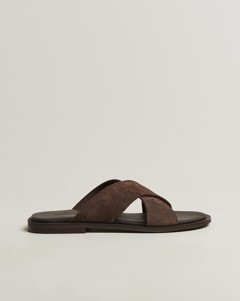 Thera's Classic Sandals Dark Brown Suede – Bruin