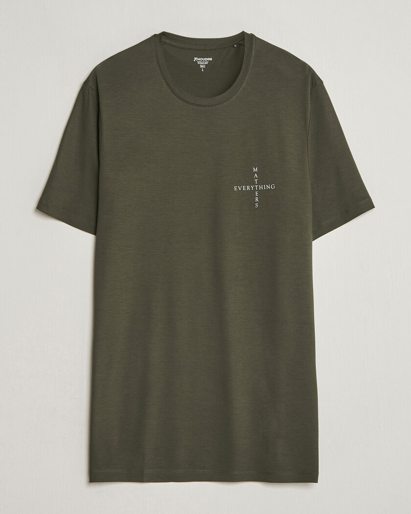 Houdini Tree Message T-Shirt Green Illusion – Groen