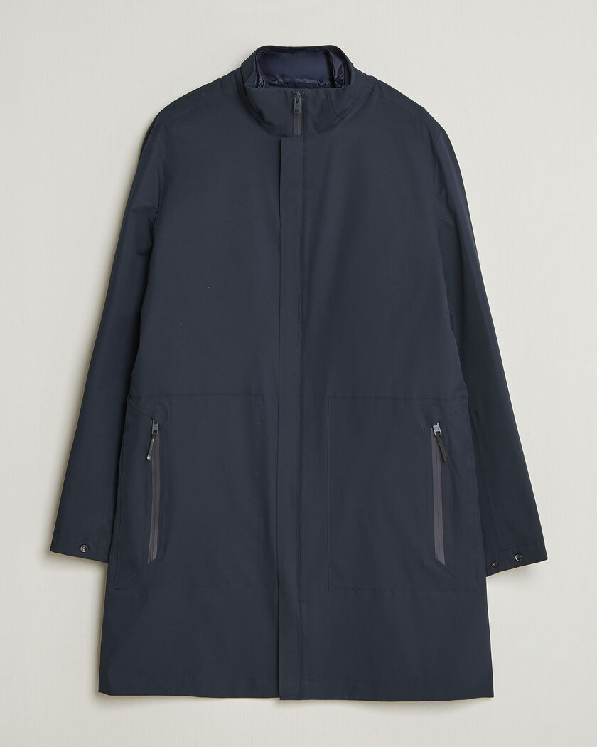 Woolrich Two Layer 2 in 1 Carcoat Melton Blue – Blauw