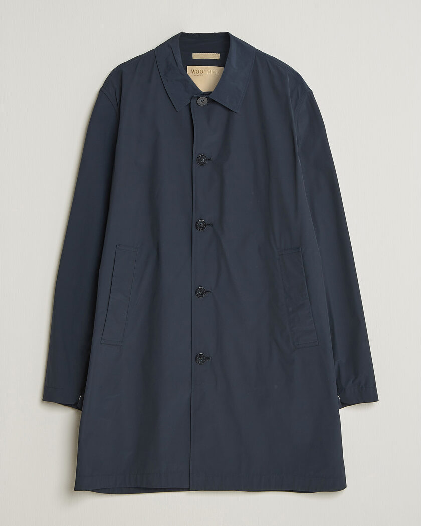 Woolrich Urban Nylon Water Repelent Carcoat Melton Blue – Blauw