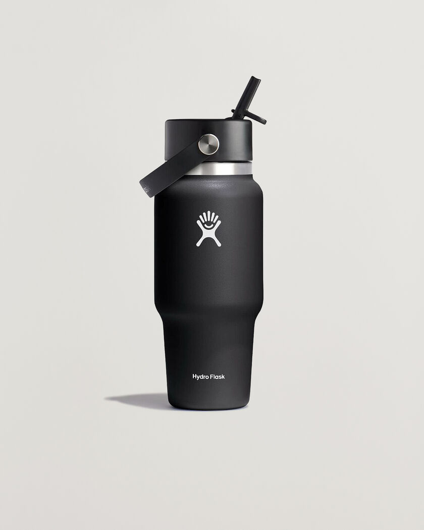 Hydro Flask Travel Bottle Flex Straw Cap 24oz Black – Zwart