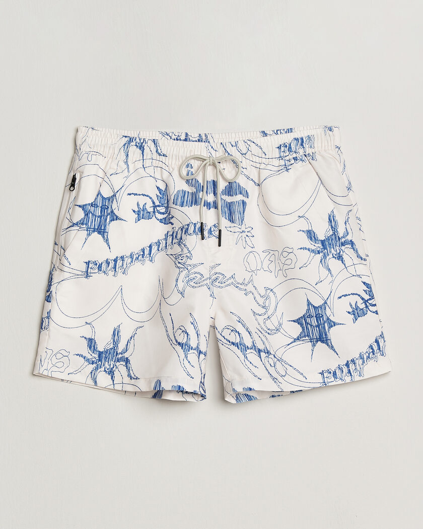  OAS Printed Swimshorts Romantique – Wit