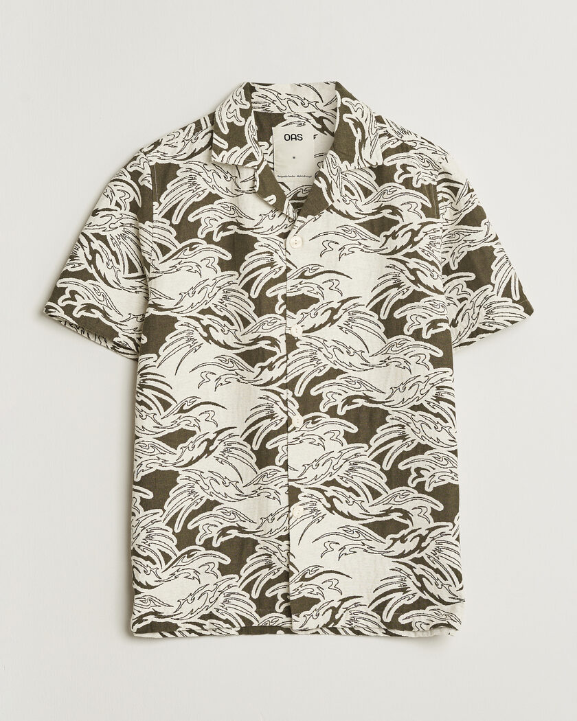 OAS Cuba Short Sleeve Shirt Rouge Ecru – Groen