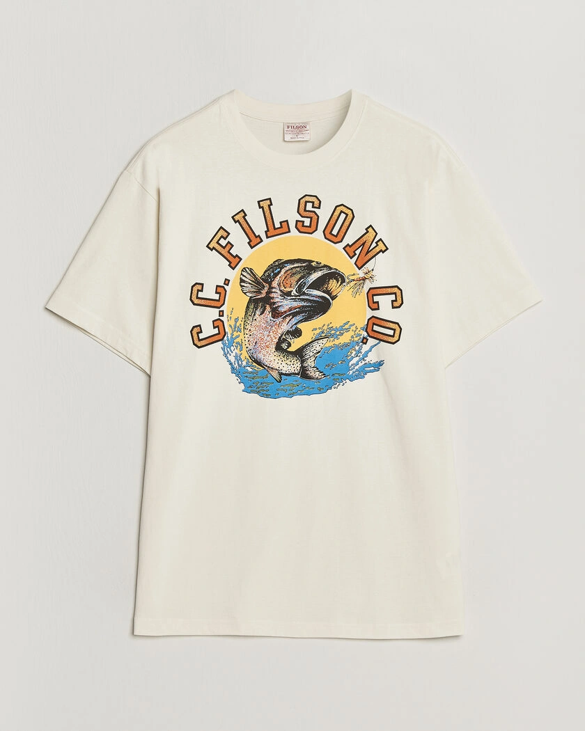 Filson Dry Fly Graphic T-Shirt Basswood – Wit