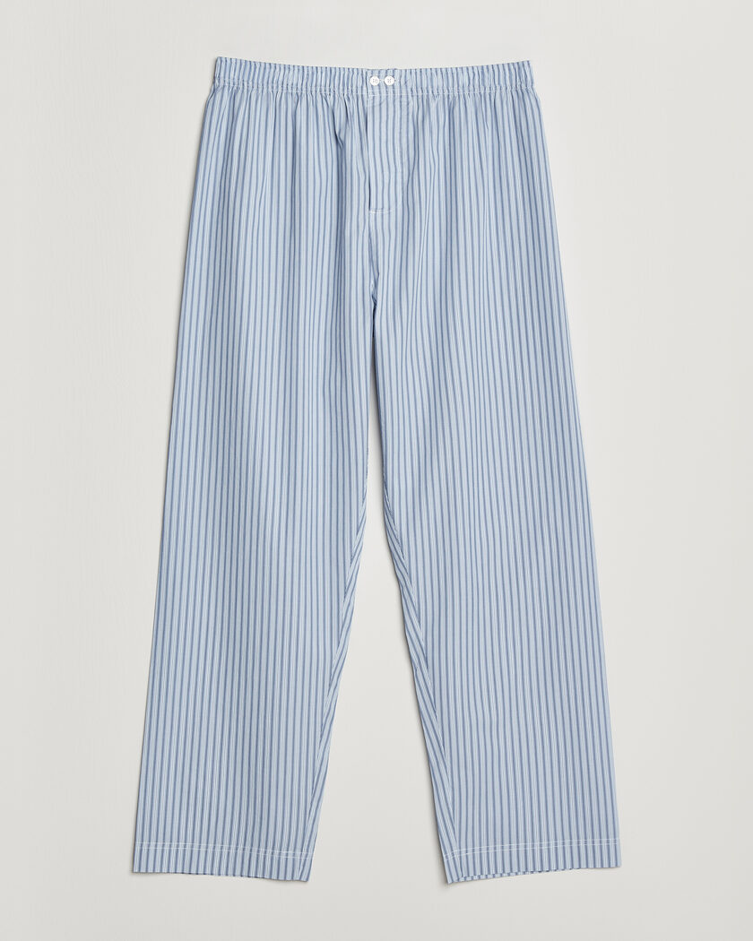 Tekla Fine Twill Pyjama Pants Cooper Stripes – Blauw