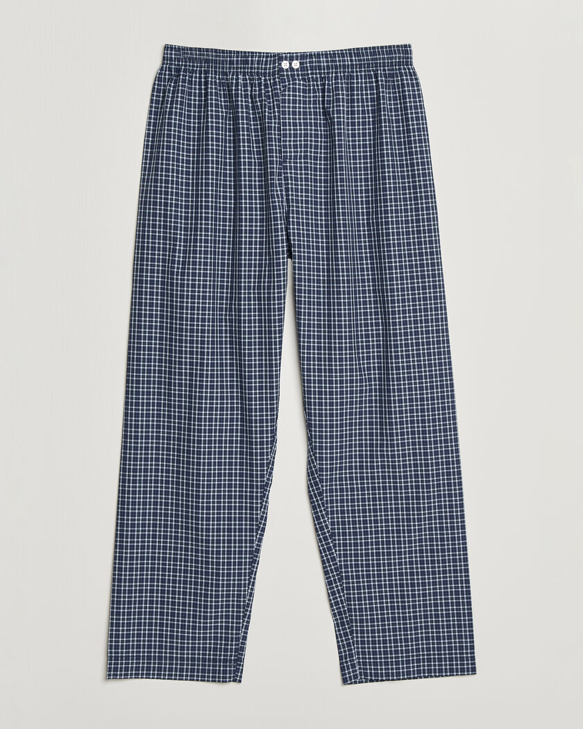 Tekla Fine Twill Pyjama Pants Lanegan Checks – Blauw