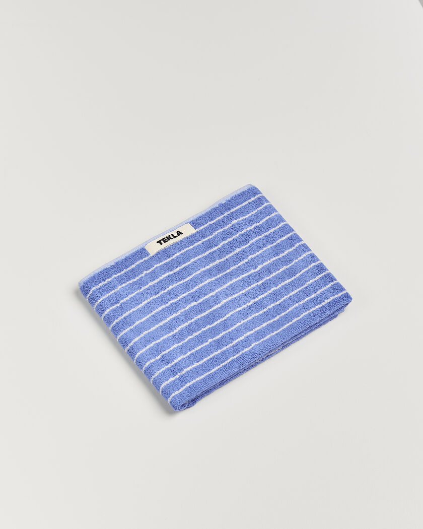 Tekla Organic Terry Hand Towel Clear Blue Stripes – Meerkleurig