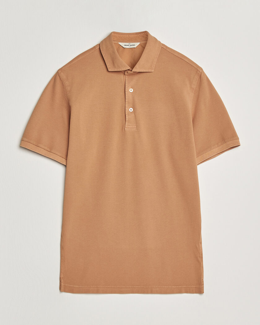 Gran Sasso Washed Polo Apricot Orange – Bruin