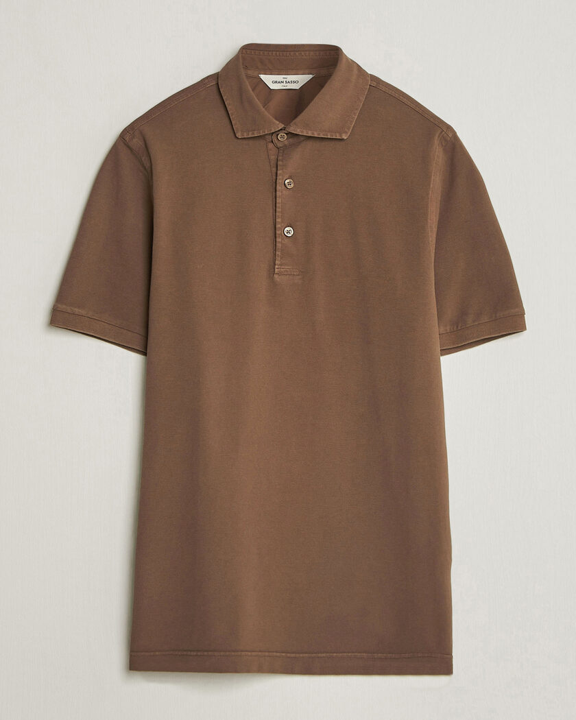 Gran Sasso Washed Polo Brown – Bruin