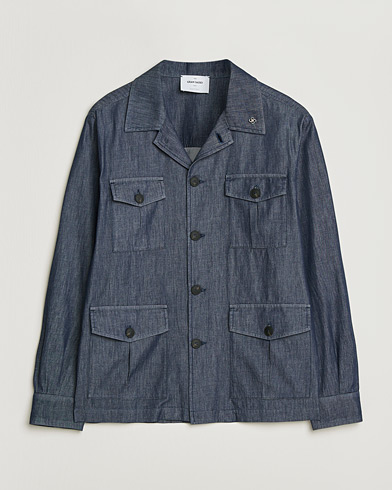 Gran Sasso Cotton Safari Jacket Navy – Blauw