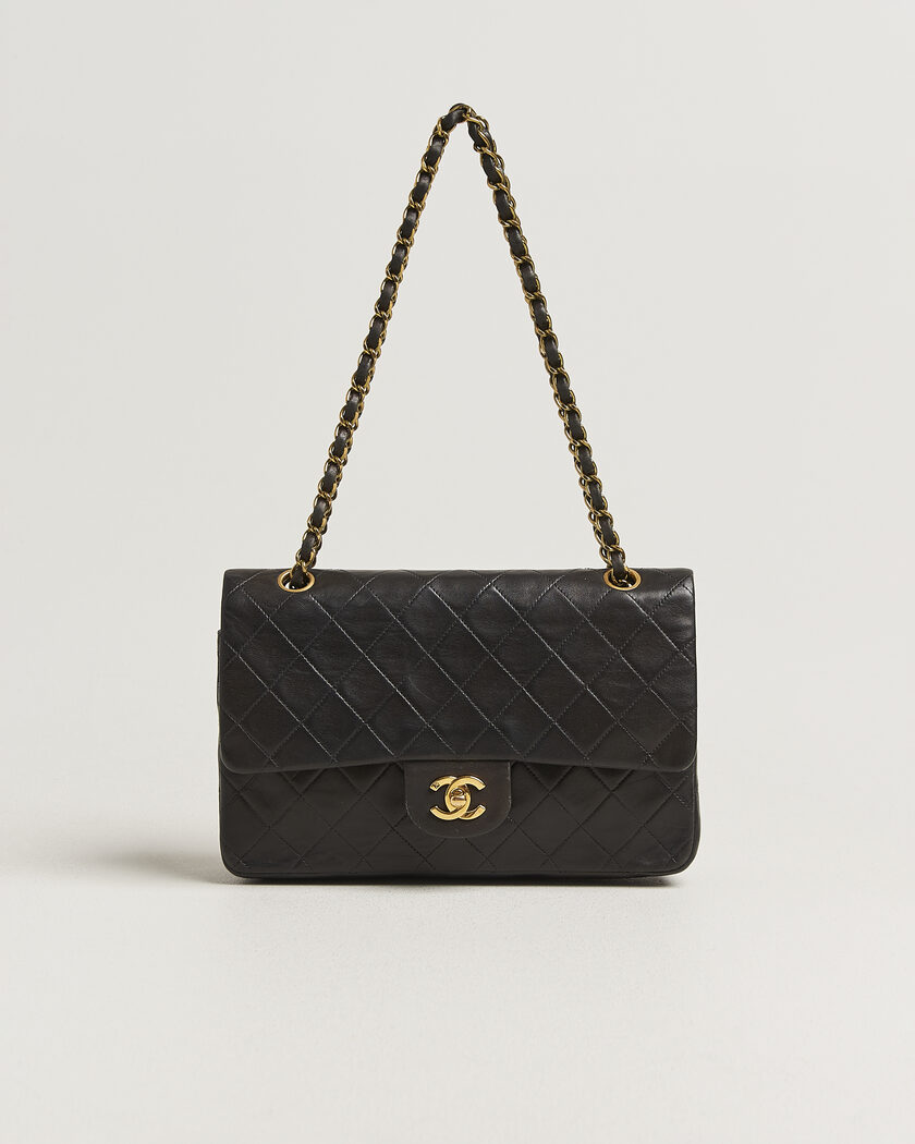Chanel Pre-Owned Classic Medium Double Flap Bag Black – Zwart