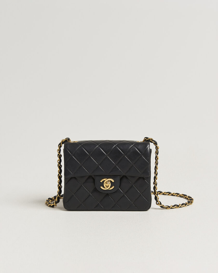 Chanel Pre-Owned Classic Mini Single Flap Square Bag Black – Zwart