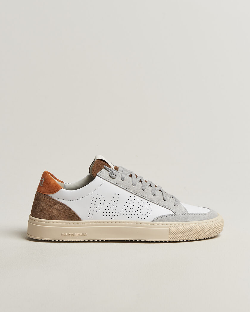 P448 Soho Leather/Suede Sneaker White/Grey – Wit