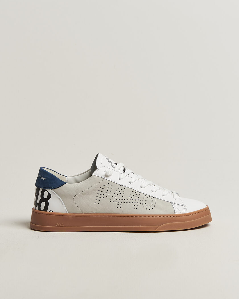 P448 Jack Leather Sneaker White/Navy – Wit
