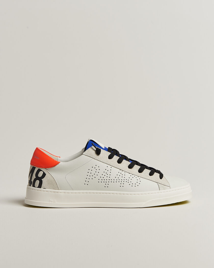 P448 Jack Leather Sneaker Grey/Orange – Grijs