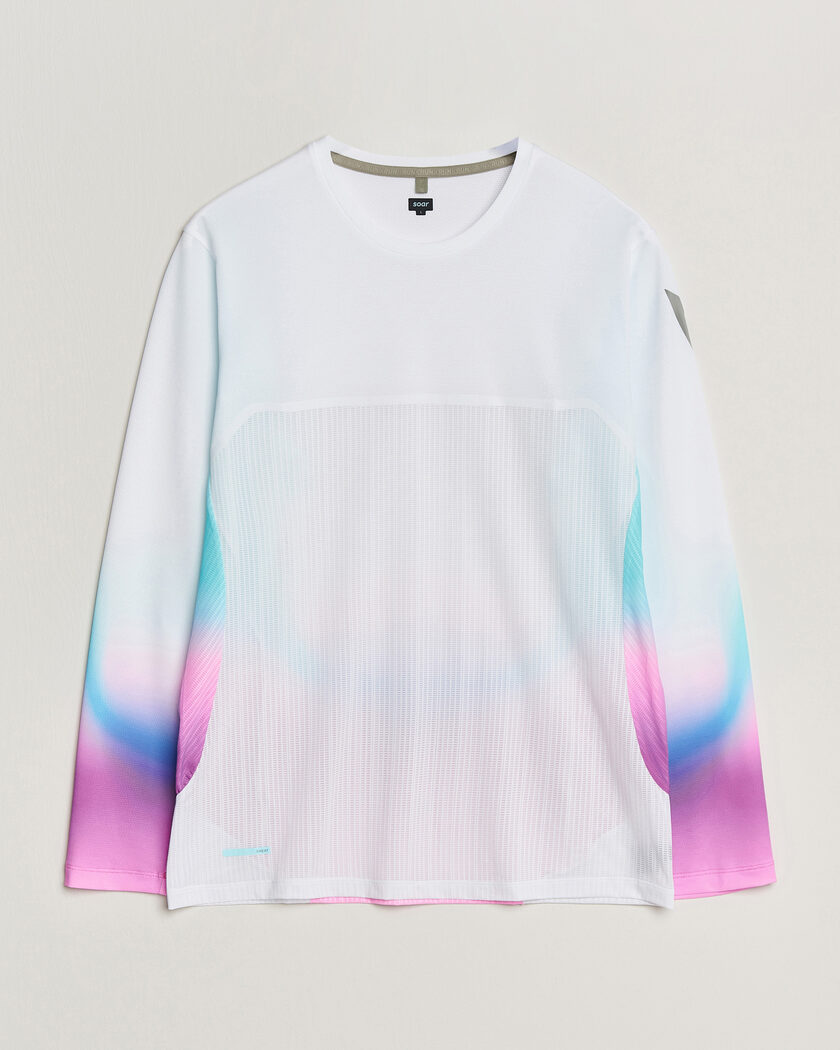 SOAR Running Hot Weather Long Sleeve Tee White/Blue – Meerkleurig