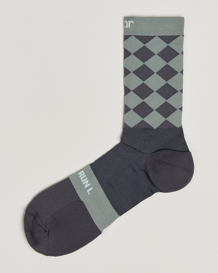 SOAR Running Diamond Crew Sock Dark Grey – Grijs