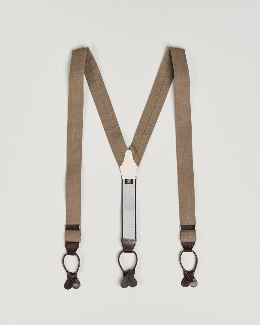 Albert Thurston Linen Braces Acorn Brown – Bruin