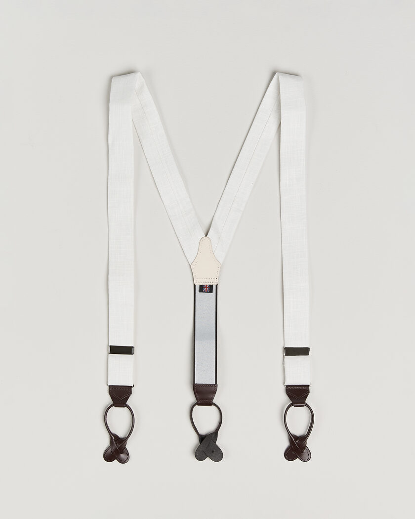 Albert Thurston Linen Braces Ivory – Wit