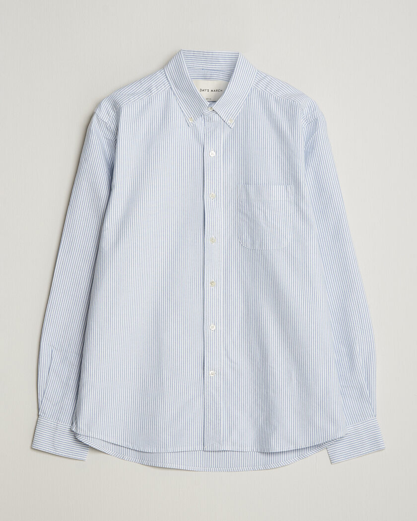 A Day's March Original Oxford Shirt Blue/White – Blauw