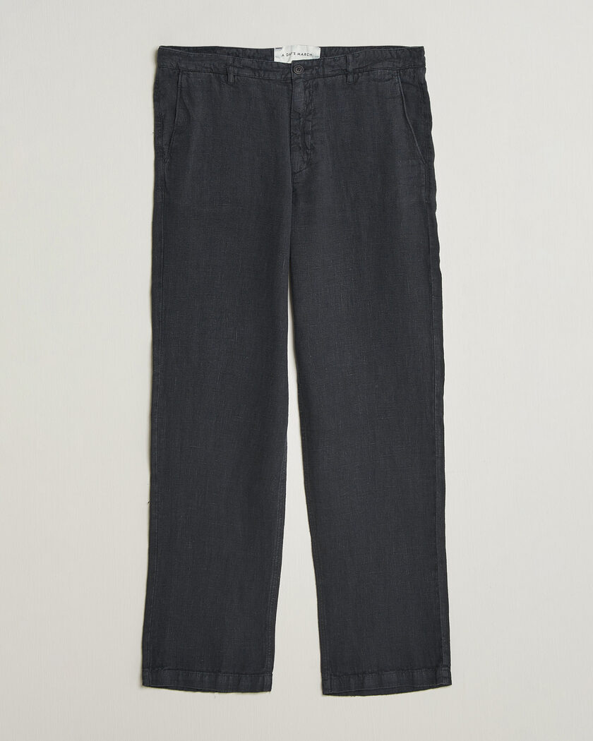 A Day's March Redwood Linen Trousers Black – Zwart