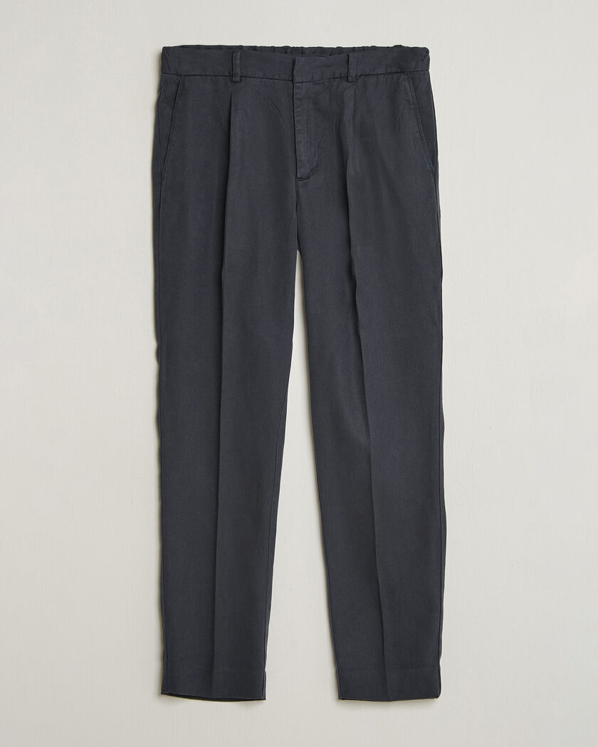 A Day's March Smart Lyocell Trousers Navy – Blauw