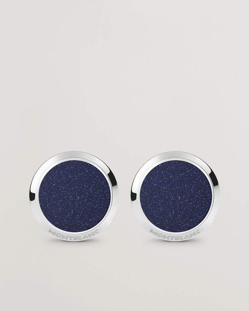 Montblanc Meisterstück Cufflinks Blue Goldstone – Blauw