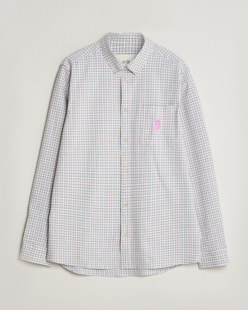 LES DEUX Prince Seersucker Check Shirt Ivory – Roze