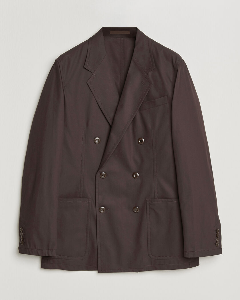 Filippa K Reese Cotton Double Breasted Blazer Dark Chocolate – Bruin