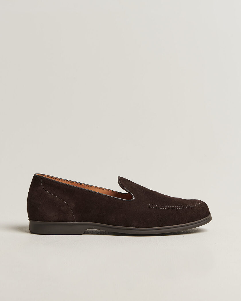 Myrqvist Brännö II Loafers Dark Brown Suede – Bruin