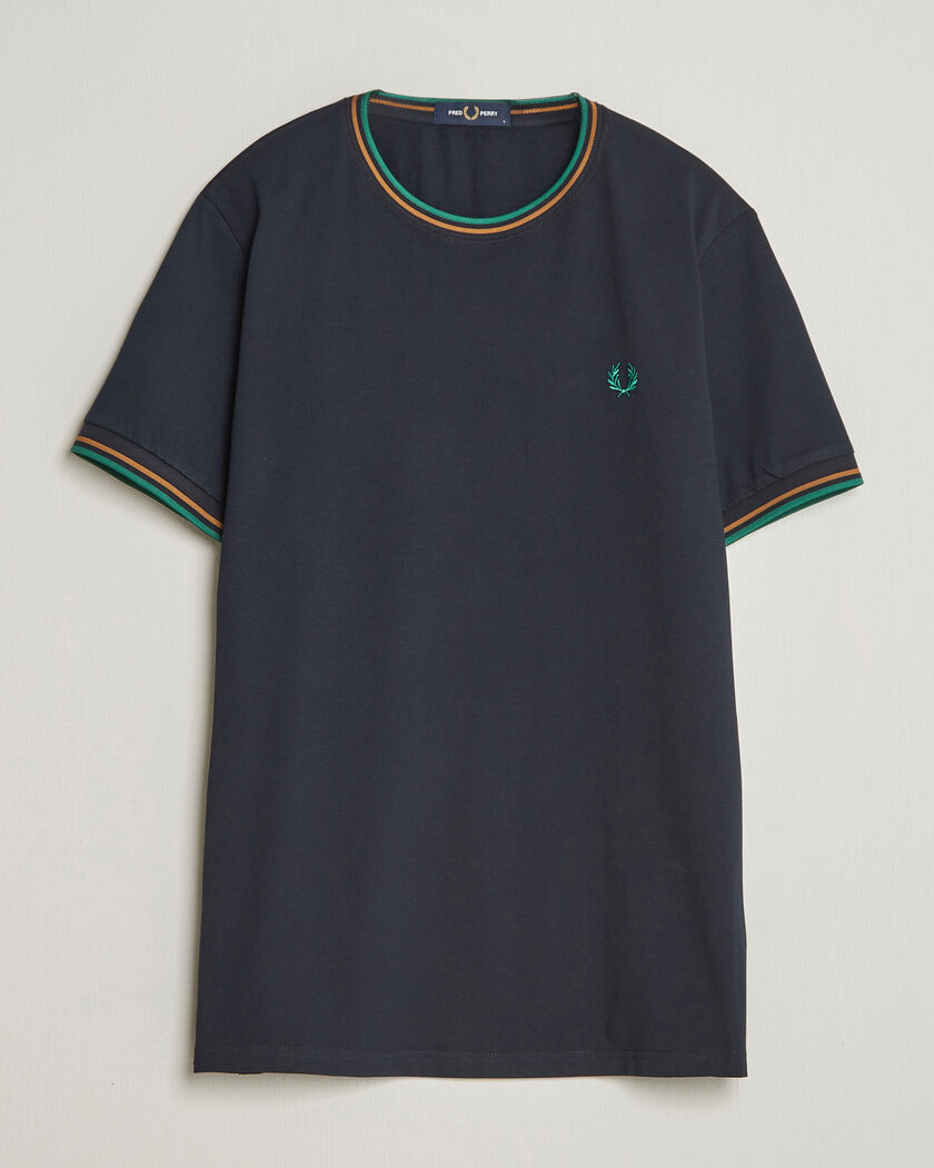 Fred Perry Twin Tipped T-Shirt Navy – Blauw