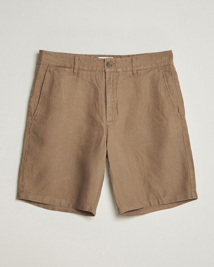 NN07 Aden Linen Shorts Clay Mirage - Maat: W29 - Kleur: Bruin
