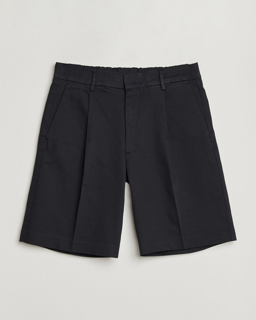 NN07 Kay Relaxed Fit Cotton Drawstring Shorts Navy Blue – Blauw