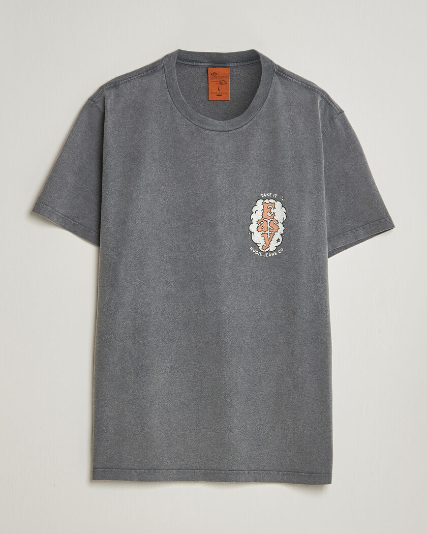 Nudie Jeans Roy Easy Cloud T-Shirt Antracite – Grijs