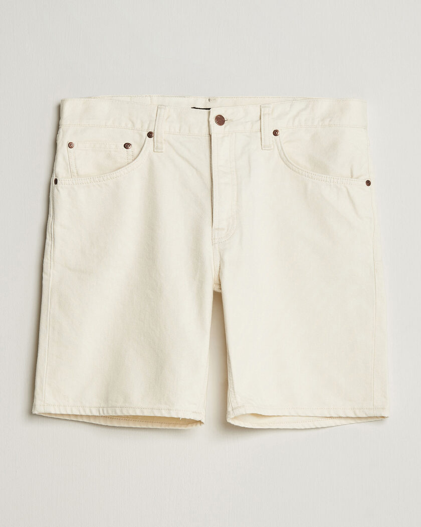 Nudie Jeans Seth Denim Shorts Everivory – Wit