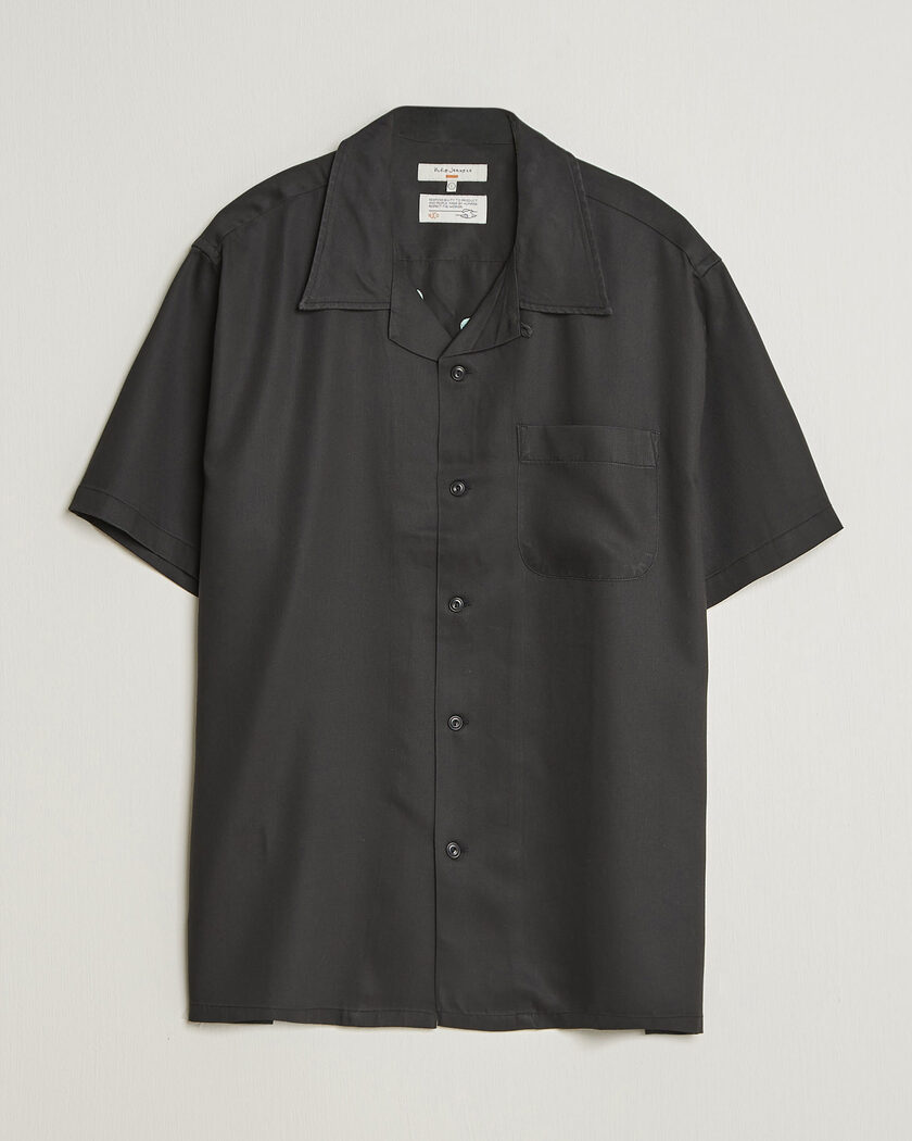 Nudie Jeans Arthur Bowling Shirt Saftey Pi Black – Zwart