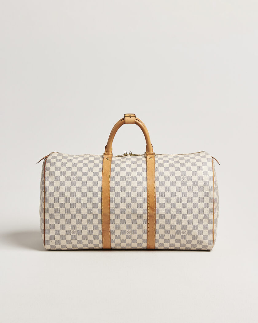 Louis Vuitton Pre-Owned Keepall 50 Damier Azur – Wit