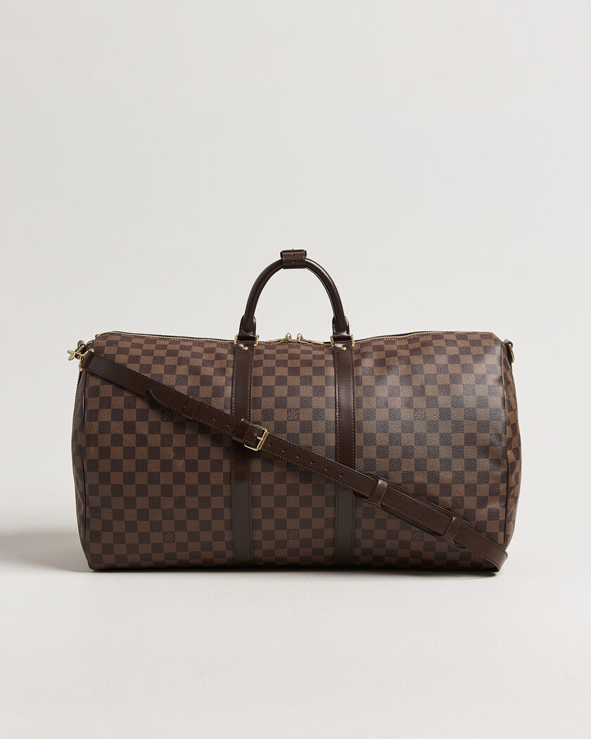 Louis Vuitton Pre-Owned Keepall 55 Bandouliére Damier Ebene – Bruin