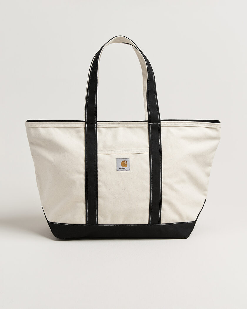 Carhartt WIP Canvas Beach Tote Natural/Black – Wit